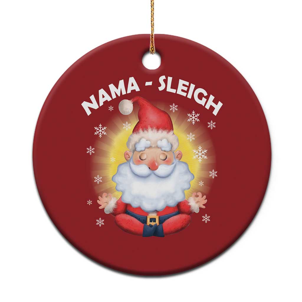 Xmas Yoga Christmas Ornament Nama Sleigh Cute Santa TS09 Print Your Wear