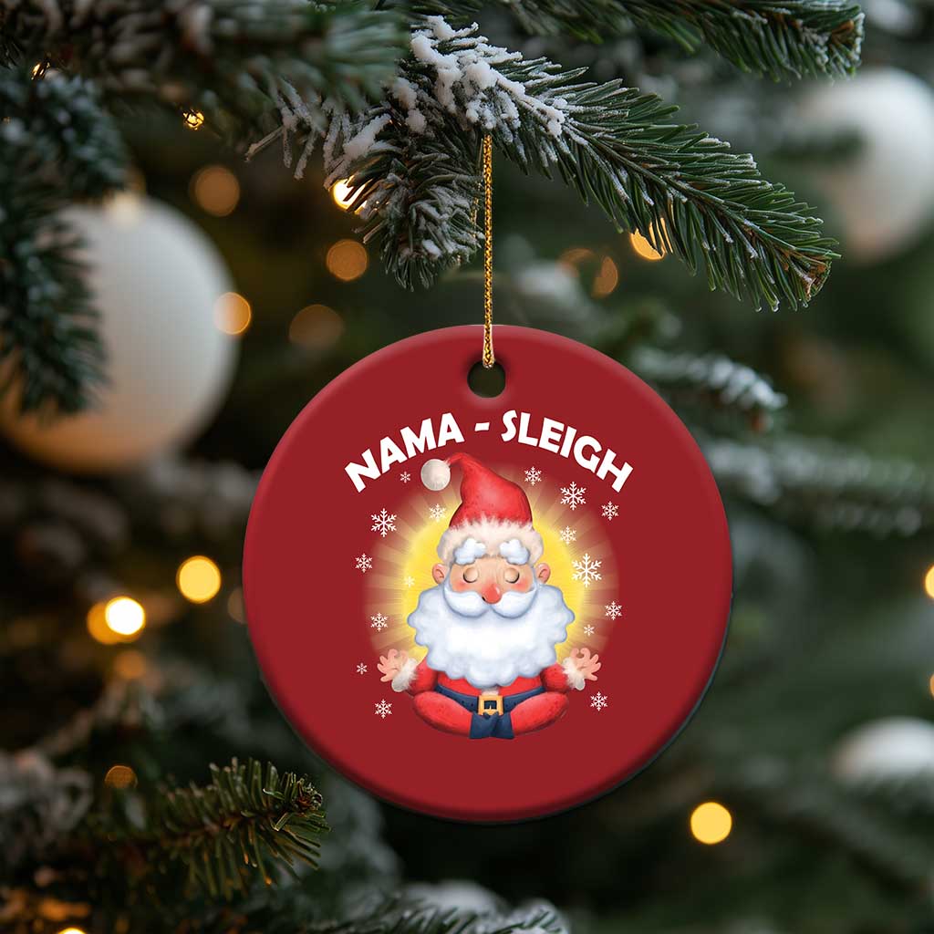 Xmas Yoga Christmas Ornament Nama Sleigh Cute Santa TS09 Print Your Wear