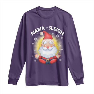 Christmas Yoga Long Sleeve Shirt Nama Sleigh Cute Santa TS09 Purple Print Your Wear