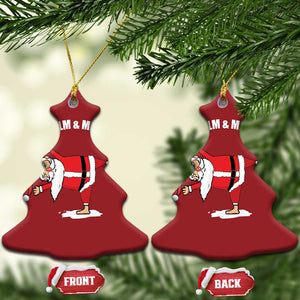 Funny Xmas Yoga Christmas Ornament Keep Calm And Merry On TS09 Christmas Tree Red Print Your Wear