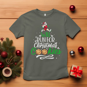 Will Run For Christmas Cookies Santa Running Race T Shirt TS09 Military Green Printyourwear