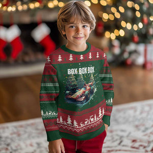 Xmas Car Racing Ugly Christmas Sweater Box Box Box Xmas Tree Colorful Light TS09 Christmas Print Your Wear