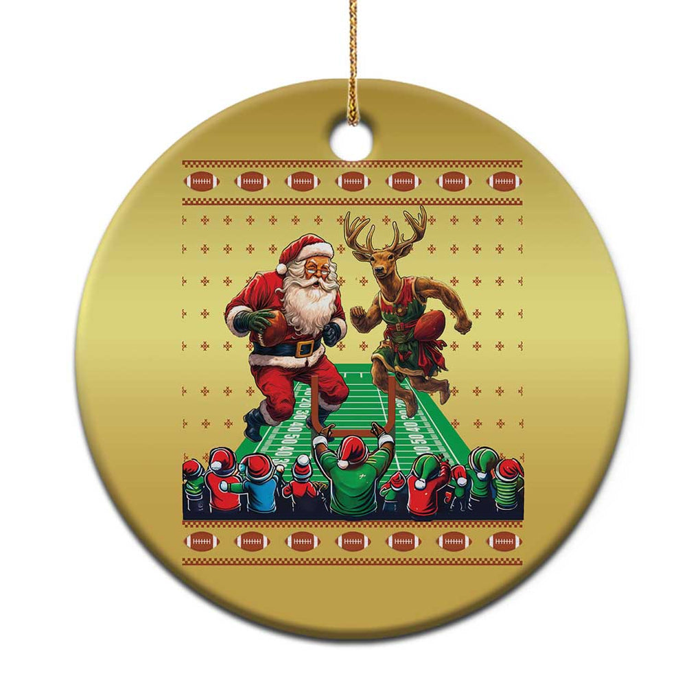 Xmas Football Christmas Ornament Santa Reindeer Football Match TS09 Print Your Wear