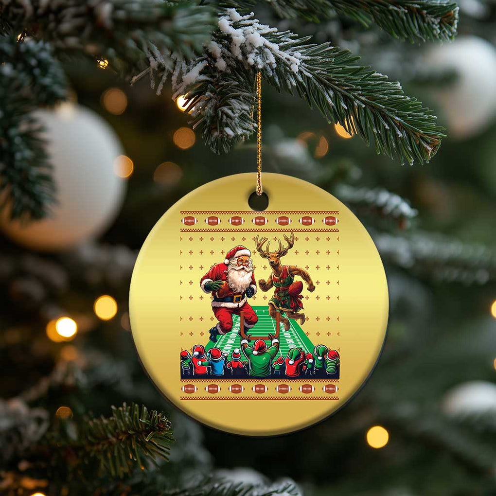 Xmas Football Christmas Ornament Santa Reindeer Football Match TS09 Print Your Wear