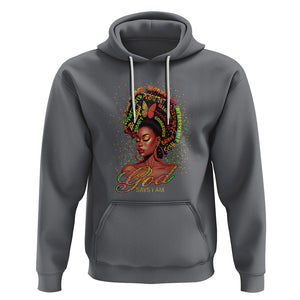 God Says I Am Melanin Strong Unique Black Women Hoodie TS09 Charcoal Printyourwear