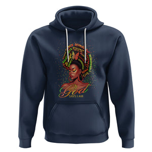 God Says I Am Melanin Strong Unique Black Women Hoodie TS09 Navy Printyourwear