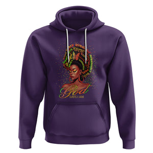 God Says I Am Melanin Strong Unique Black Women Hoodie TS09 Purple Printyourwear