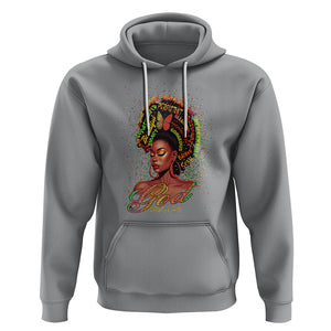 God Says I Am Melanin Strong Unique Black Women Hoodie TS09 Sport Gray Printyourwear