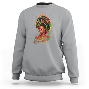 God Says I Am Melanin Strong Unique Black Women Sweatshirt TS09 Sport Gray Printyourwear