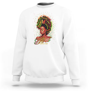 God Says I Am Melanin Strong Unique Black Women Sweatshirt TS09 White Printyourwear