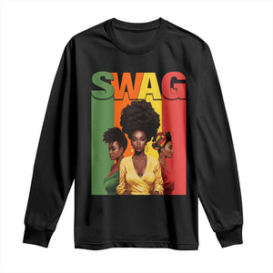 Black History Month Swag Melanin Queen Long Sleeve Shirt TS09 Black Print Your Wear