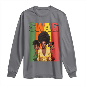 Black History Month Swag Melanin Queen Long Sleeve Shirt TS09 Charcoal Print Your Wear