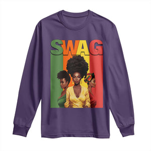 Black History Month Swag Melanin Queen Long Sleeve Shirt TS09 Purple Print Your Wear