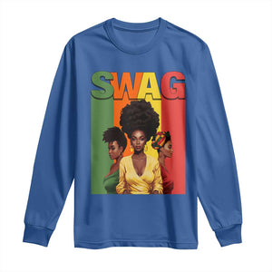 Black History Month Swag Melanin Queen Long Sleeve Shirt TS09 Royal Blue Print Your Wear