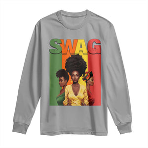 Black History Month Swag Melanin Queen Long Sleeve Shirt TS09 Sport Gray Print Your Wear