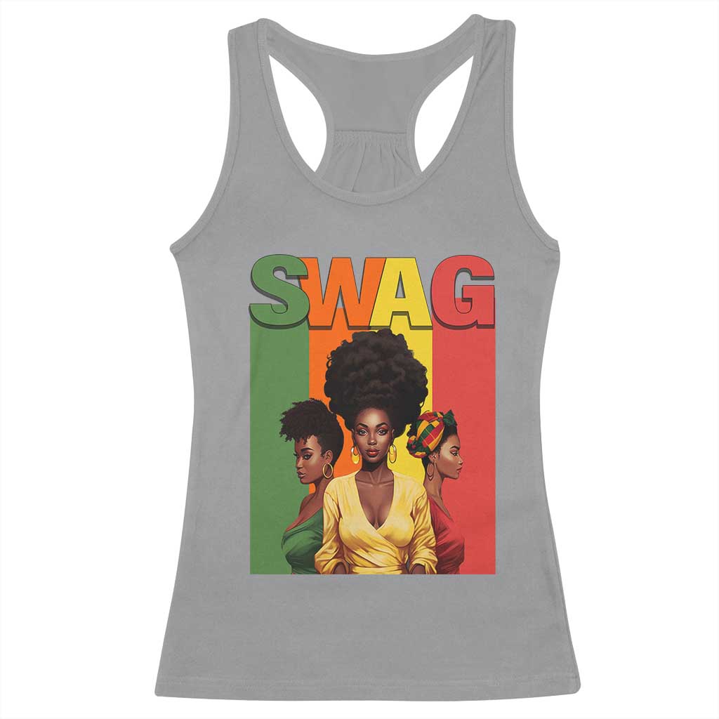 Black History Month Swag Melanin Queen Racerback Tank Top TS09 Sport Gray Print Your Wear