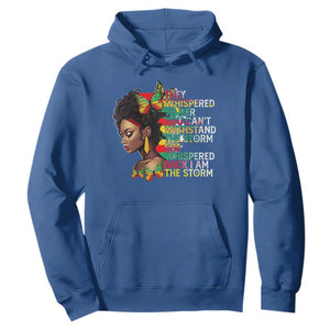 Black History Month Hoodie African Women She Whispered Back I Am The Storm TS09 Royal Blue Printyourwear