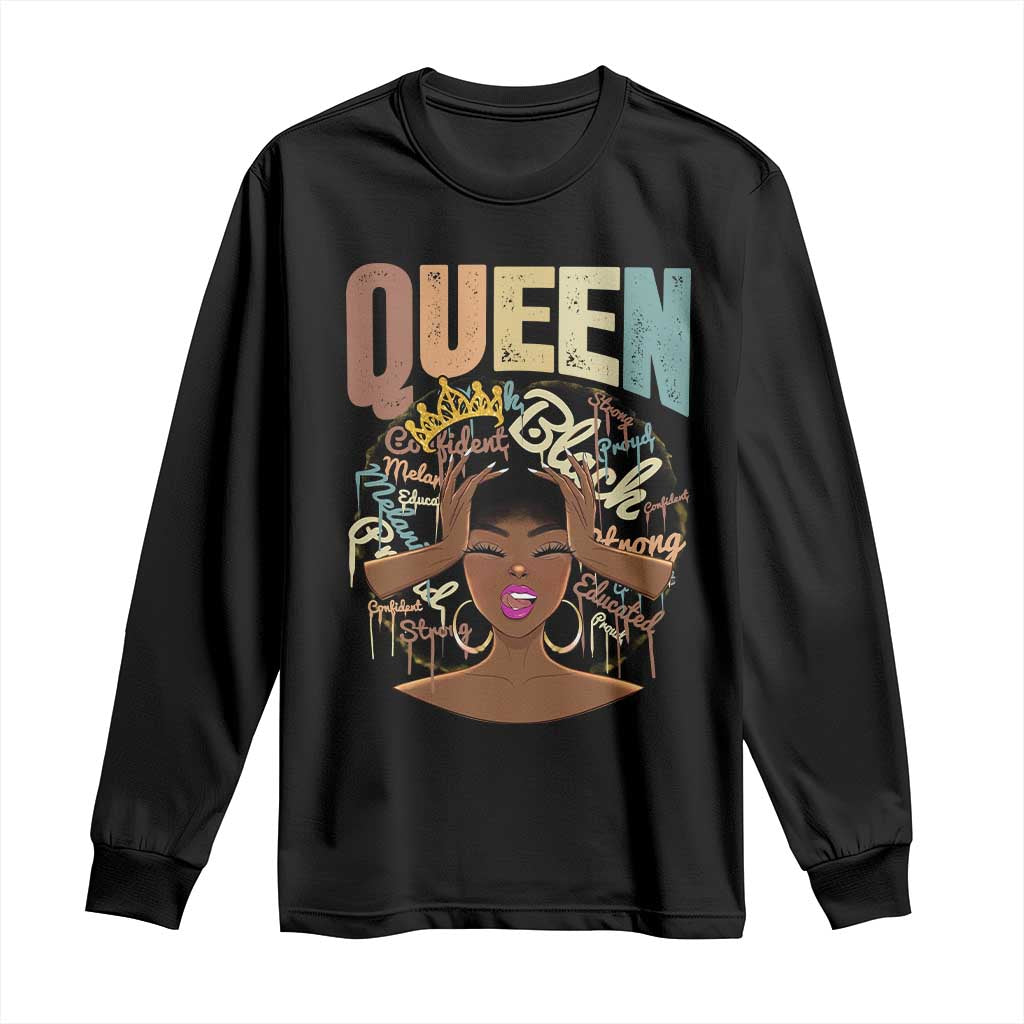 African Americans Teacher Long Sleeve Shirt Educated Strong Black Queen Women TS09 Black Print Your Wear