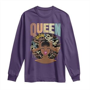 African Americans Teacher Long Sleeve Shirt Educated Strong Black Queen Women TS09 Purple Print Your Wear