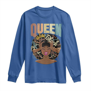 African Americans Teacher Long Sleeve Shirt Educated Strong Black Queen Women TS09 Royal Blue Print Your Wear