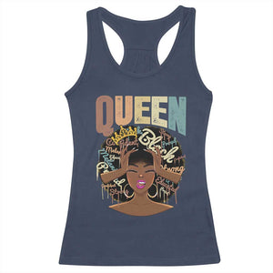 African Americans Teacher Racerback Tank Top Educated Strong Black Queen Women TS09 Navy Print Your Wear
