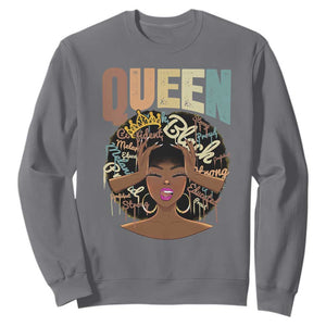 Educated Strong Black Queen African Americans Sweatshirt TS09 Charcoal Printyourwear