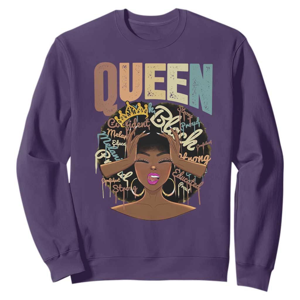 Educated Strong Black Queen African Americans Sweatshirt TS09 Purple Printyourwear