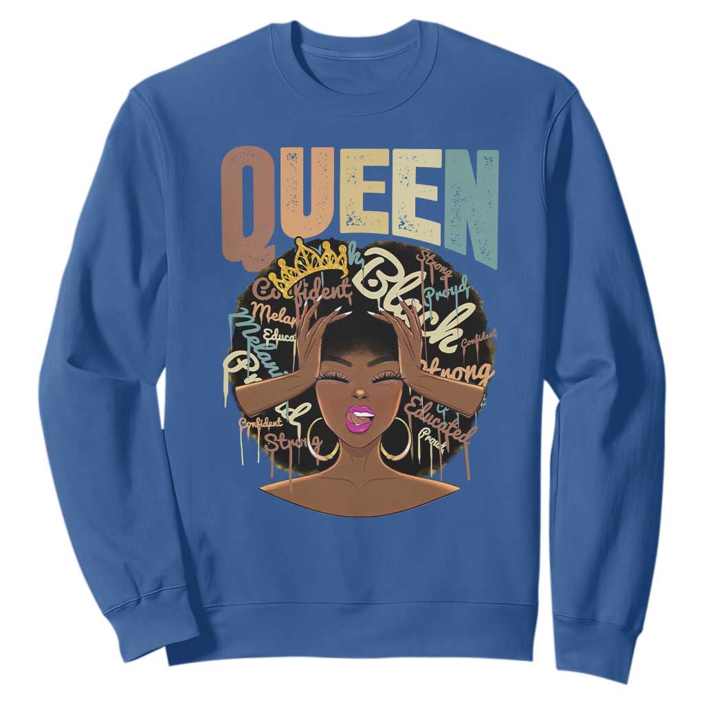Educated Strong Black Queen African Americans Sweatshirt TS09 Royal Blue Printyourwear
