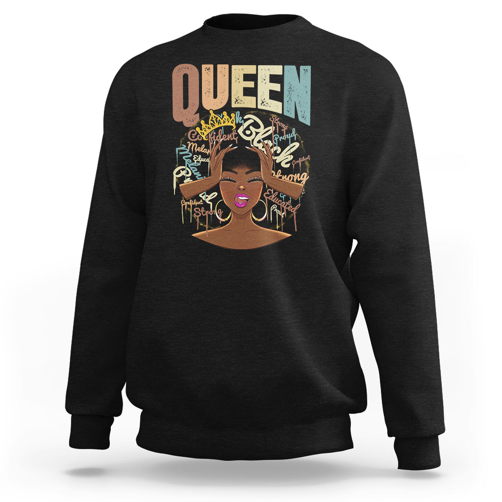 Educated Strong Black Queen African Americans Sweatshirt TS09 Black Printyourwear