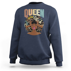 Educated Strong Black Queen African Americans Sweatshirt TS09 Navy Printyourwear