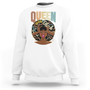 Educated Strong Black Queen African Americans Sweatshirt TS09 White Printyourwear