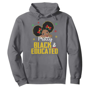 Pretty Black And Educated I Am The Strong African Queen Girl Hoodie TS09 Charcoal Printyourwear