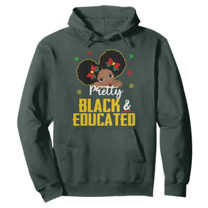 Pretty Black And Educated I Am The Strong African Queen Girl Hoodie TS09 Dark Forest Green Printyourwear