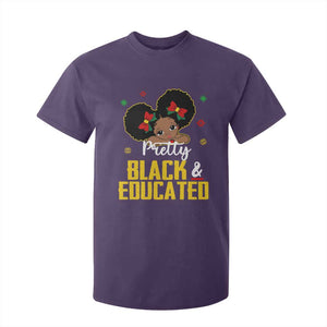 Pretty Black And Educated I Am The Strong African Queen Girl T Shirt For Kid TS09 Purple Printyourwear