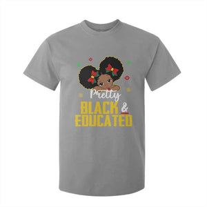 Pretty Black And Educated I Am The Strong African Queen Girl T Shirt For Kid TS09 Sport Gray Printyourwear