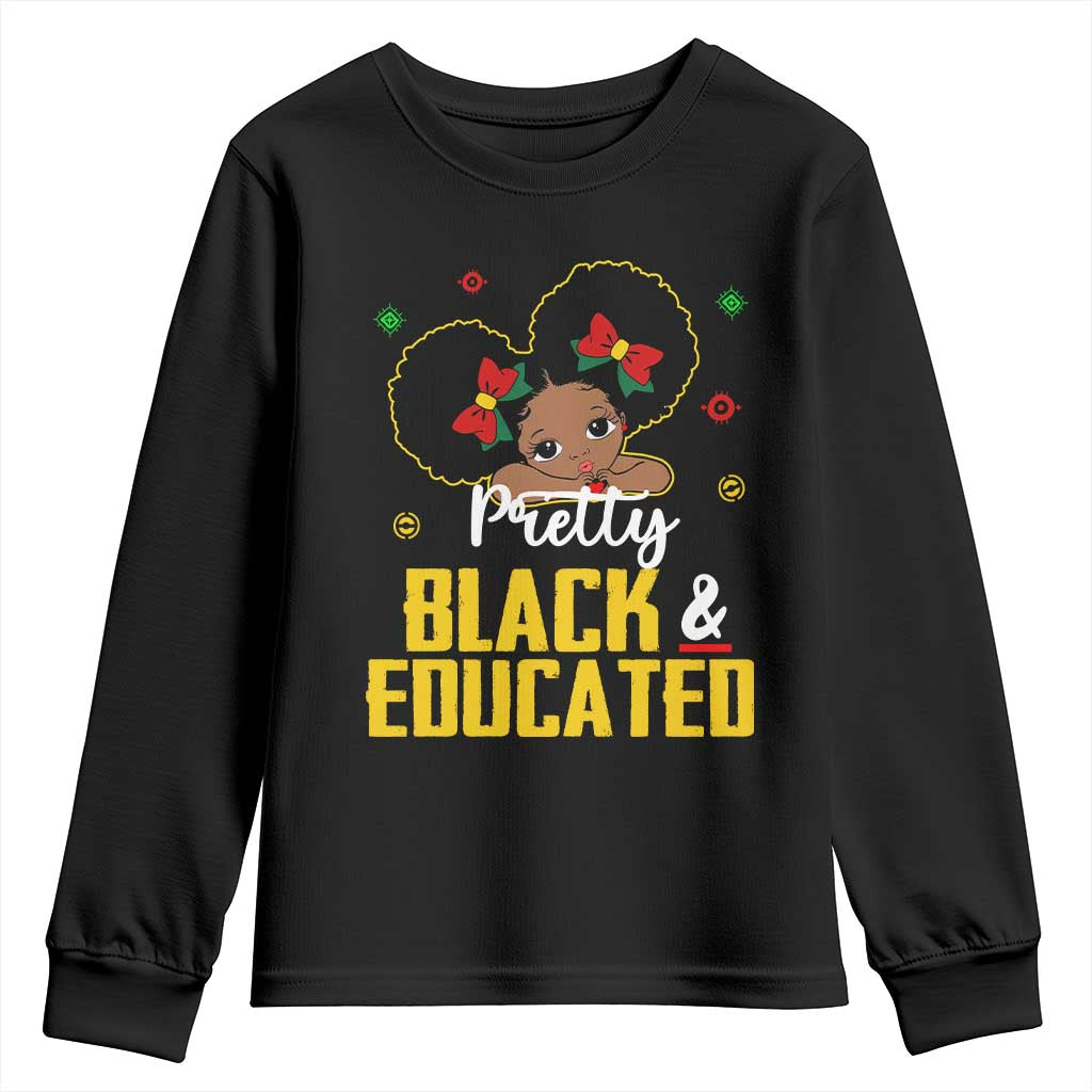 Black Pride Youth Sweatshirt I Am The Strong African Queen Girl Pretty Black And Educated TS09 Black Print Your Wear