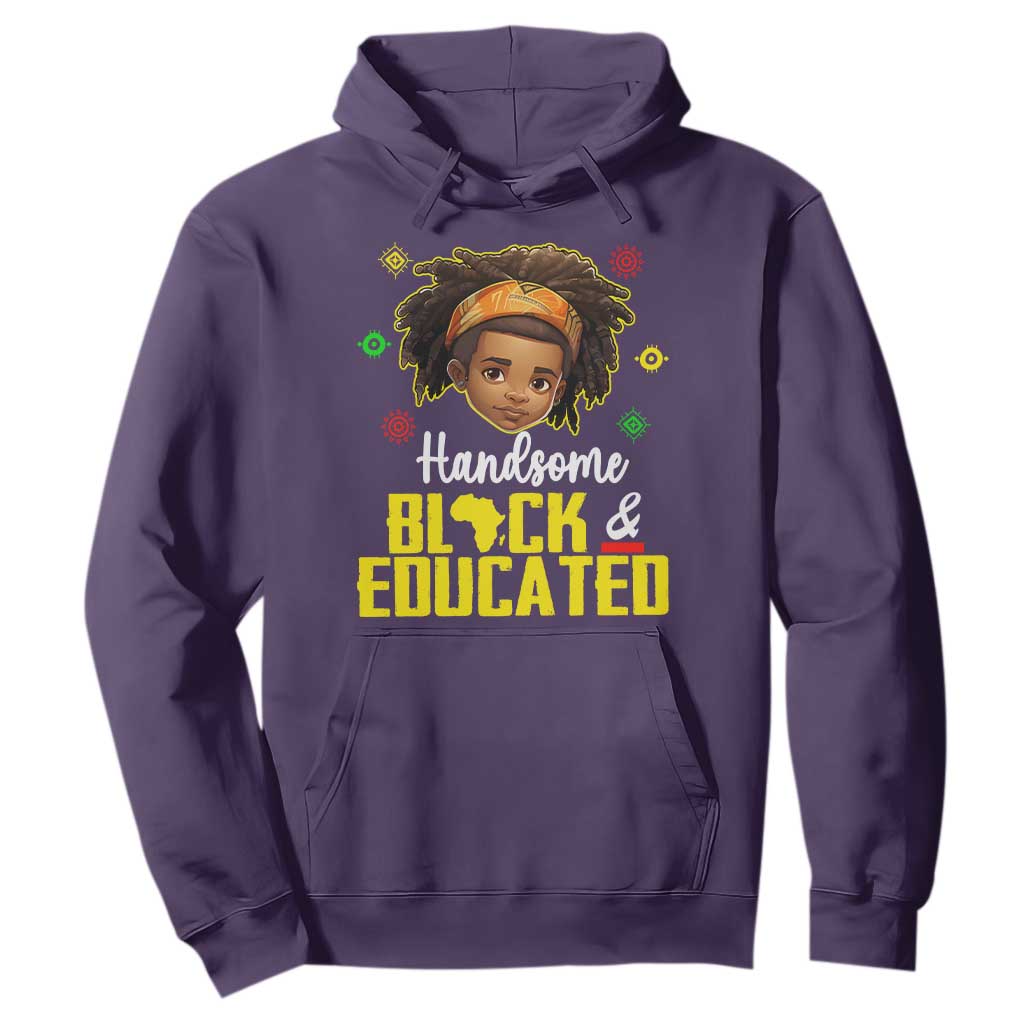 Handsome Black And Educated I Am The Strong African King Boy Hoodie TS09 Purple Printyourwear