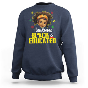 Handsome Black And Educated I Am The Strong African King Boy Sweatshirt TS09 Navy Printyourwear