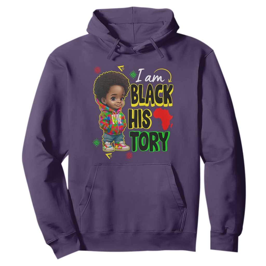 Handsome Kids Boys I Am Black History Month Hoodie TS09 Purple Printyourwear