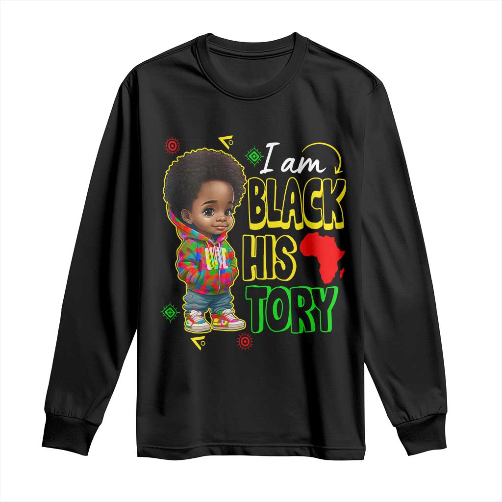 Handsome Kids Boys I Am Black History Month Long Sleeve Shirt TS09 Black Print Your Wear