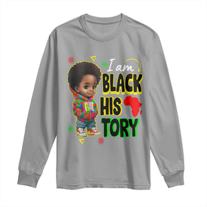 Handsome Kids Boys I Am Black History Month Long Sleeve Shirt TS09 Sport Gray Print Your Wear