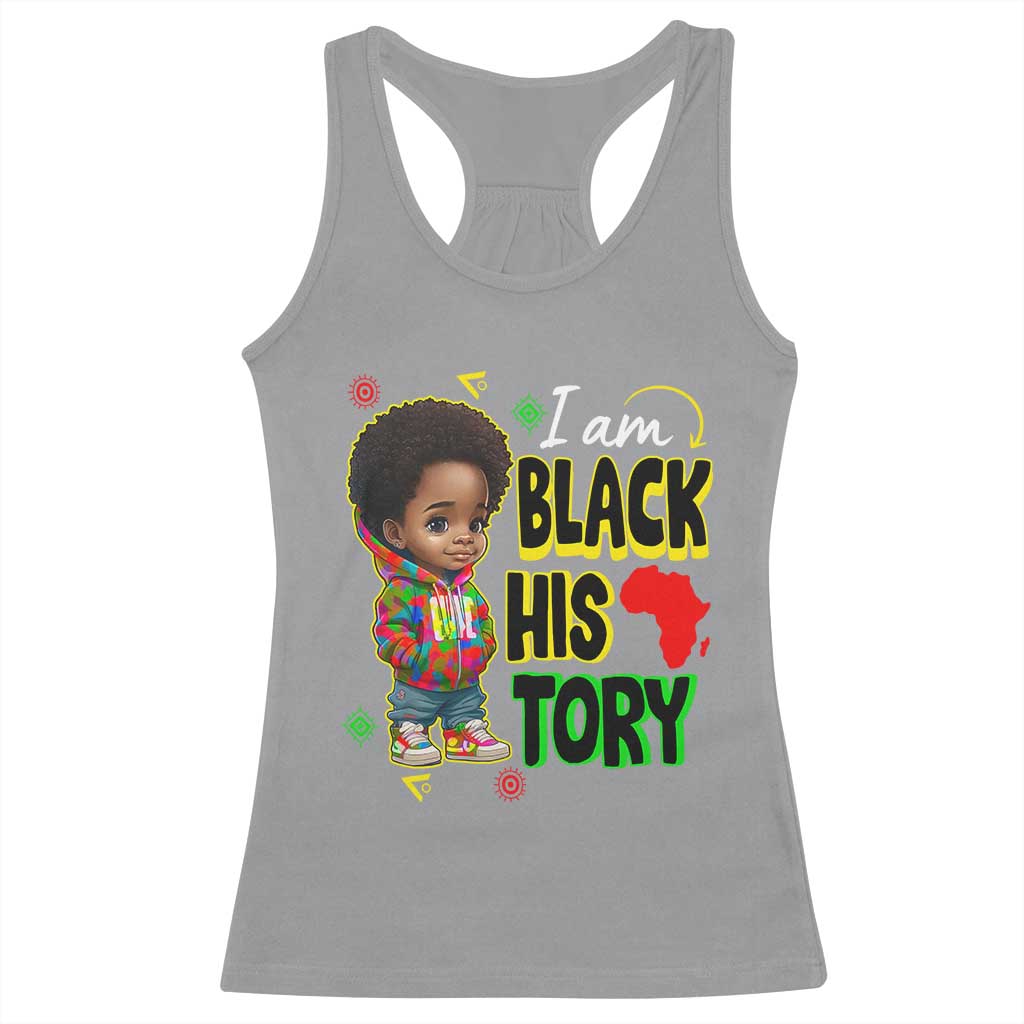 Handsome Kids Boys I Am Black History Month Racerback Tank Top TS09 Sport Gray Print Your Wear