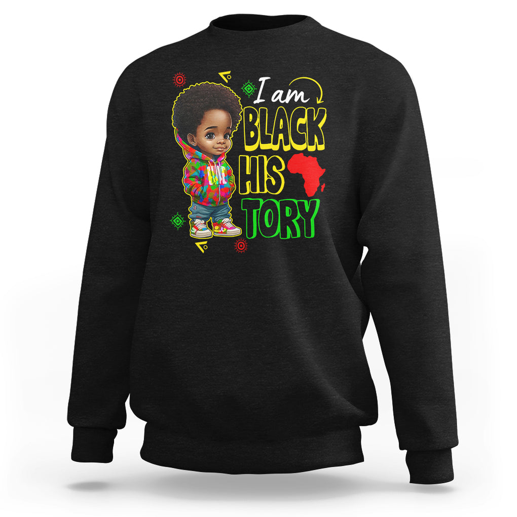 Handsome Kids Boys I Am Black History Month Sweatshirt TS09 Black Printyourwear