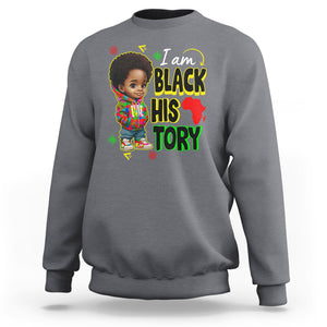 Handsome Kids Boys I Am Black History Month Sweatshirt TS09 Charcoal Printyourwear