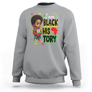 Handsome Kids Boys I Am Black History Month Sweatshirt TS09 Sport Gray Printyourwear