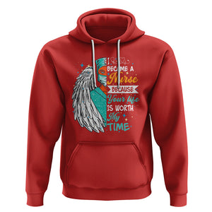 I Became A Black Nurse Because Your Life Is Worth My Time Hoodie TS09 Red Printyourwear