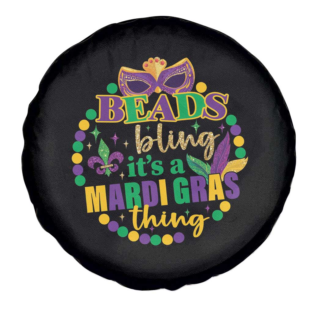 Beads And Bling It's A Mardi Gras Thing Spare Tire Cover TS09 Print Your Wear