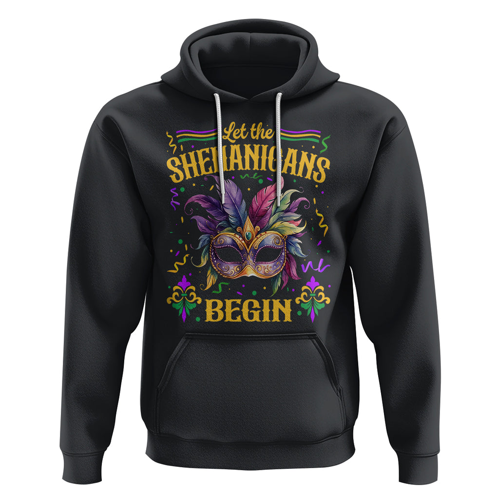 Mardi Gras Hoodie Let The Shenanigans Begin TS09 Black Printyourwear