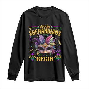 Mardi Gras Long Sleeve Shirt Let The Shenanigans Begin TS09 Black Print Your Wear