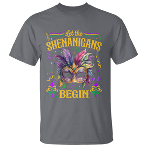 Mardi Gras T Shirt Let The Shenanigans Begin TS09 Charcoal Printyourwear